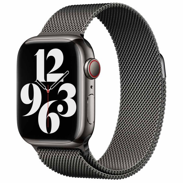 Apple Bracelet à boucle Milanais Apple Watch Series 1 á 10 / SE / Ultra (2) (44/45/46/49 mm) - Graphite