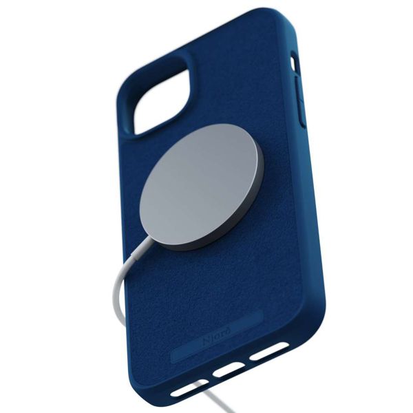 Njorð Collections Coque daim Comfort+ MagSafe Apple iPhone 15 Plus - Blue