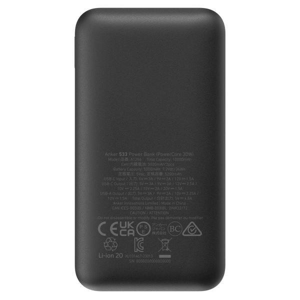 Anker PowerCore 533 | Powerbank 10.000 mAh - 30 Watt Power Delivery - Noir