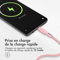 imoshion Braided USB-C vers câble USB - 1 mètre - Rose