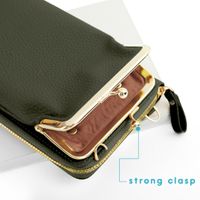 imoshion Sac téléphone en cuir végan Crossbody - Vert