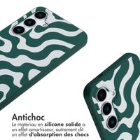 imoshion Coque design en silicone avec cordon Samsung Galaxy S25 Plus - Petrol Green Groovy