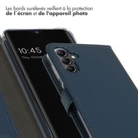 Selencia Étui de téléphone portefeuille en cuir véritable Samsung Galaxy A14 (5G/4G) - Bleu