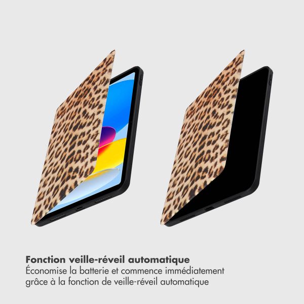 Selencia Coque tablette Vivid iPad 10 (2022) 10.9 pouces - Wild Leo