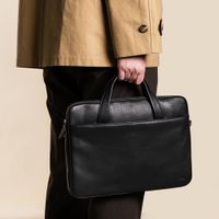 Accezz Leather Sac ordinateur 16 pouces - Noir