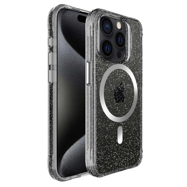 imoshion Coque Pailletée avec MagSafe iPhone 15 Pro Max - Argent