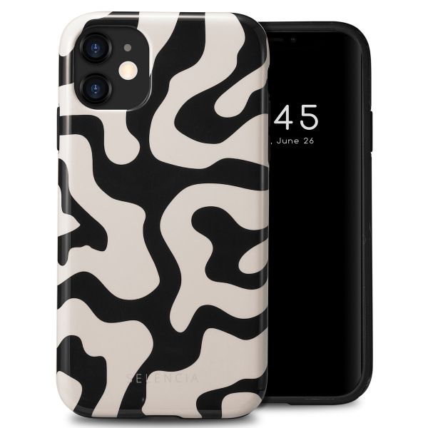 Selencia Coque arrière Vivid Tough iPhone 11 - Art Wave Black