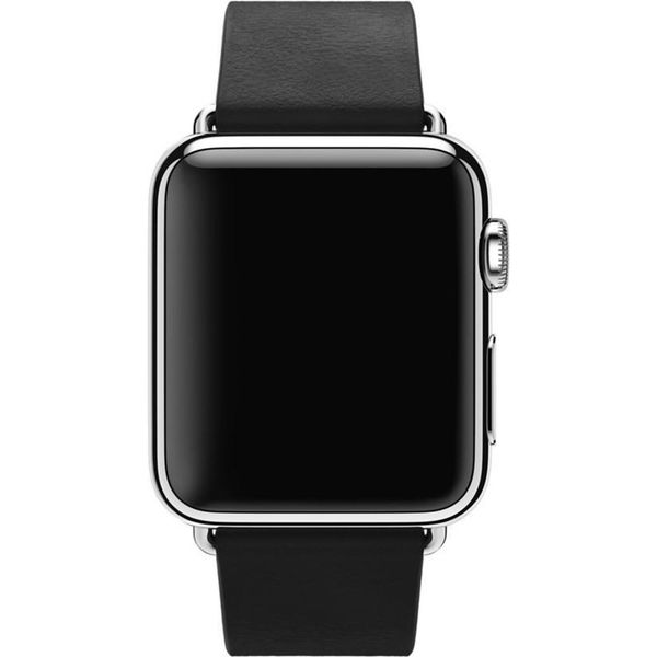 Apple Leather Band Modern Buckle Apple Watch Series 1 á 9 / SE (38/40/41 mm) | Series 10 (42 mm) - Taille L - Noir