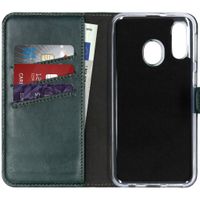 Selencia Étui portefeuille en cuir véritable Samsung Galaxy A40 - Vert