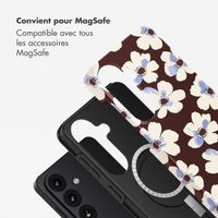 Selencia Coque arrière Vivid avec MagSafe Samsung Galaxy S26 - Choco Flower Pop