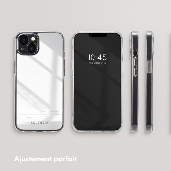 Selencia Coque Mirror iPhone 13 - Coque avec miroir - Argent