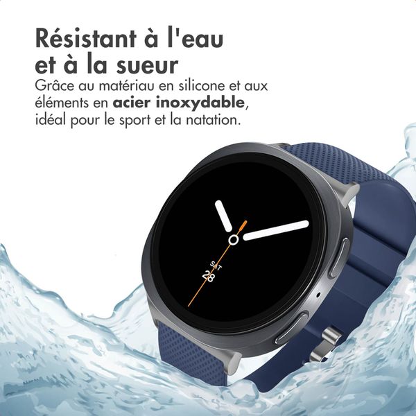 imoshion Bracelet en silicone souple Samsung Galaxy Watch 8 (Classic) - 40 / 44 / 46mm - Bleu foncé
