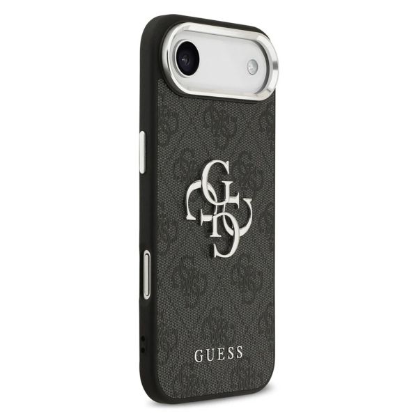 Guess Coque 4G Metal Logo Backcover Apple iPhone Air - Silver Edge - Black