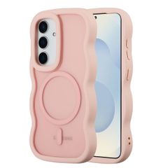 Selencia Coque arrière Wavy avec MagSafe Samsung Galaxy S24 / S25 - Soft Pink