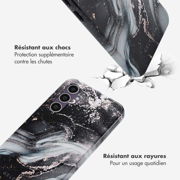 Selencia Coque arrière Vivid Tough Samsung Galaxy S23 FE - Chic Marble Black