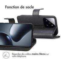 imoshion Étui de téléphone portefeuille Luxe Xiaomi 14T Pro - Noir