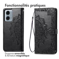 imoshion Etui de téléphone portefeuille Mandala Motorola Moto G24 Power - Noir