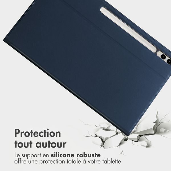 Accezz Coque tablette Classic Samsung Galaxy Tab S10 Ultra / Tab S9 Ultra - Bleu foncé