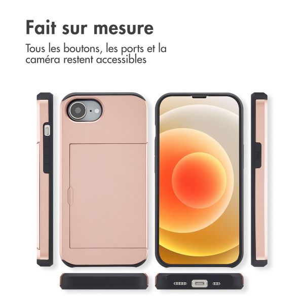 imoshion Coque arrière avec porte-cartes iPhone 16e - Rose Doré