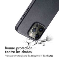 Accezz Coque arrière en cuir avec MagSafe Apple iPhone 15 Pro Max - Onyx Black