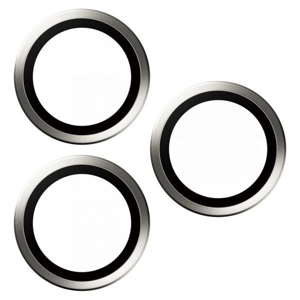 PanzerGlass Protection Caméra Hoops Optic Rings Apple iPhone 15 Pro / 15 Pro Max - White Titanium