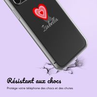 Coque personnalisée avec un cœur iPhone 11 - Transparent