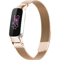 imoshion Bracelet magnétique milanais Fitbit Luxe - Taille M - Rose Doré