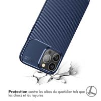 imoshion Coque silicone Carbon iPhone 13 Pro Max - Bleu