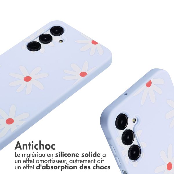 imoshion Coque design en silicone avec cordon Samsung Galaxy A16 - Lila Flower Distance