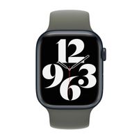 Apple Bracelet Boucle unique en Silicone Apple Watch | 44/45/46/49 mm - Taille 8 - Olive