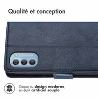 imoshion Étui de téléphone portefeuille Luxe Motorola Moto G51 - Bleu foncé