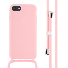 imoshion Coque en silicone avec cordon Apple iPhone SE (2022 / 2020) / 8 / 7 - Rose