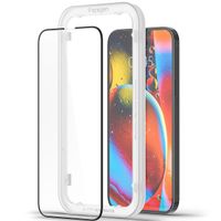 Spigen Protection d'écran en verre trempé AlignMaster Cover 2 Pack iPhone 12 Pro Max - Noir