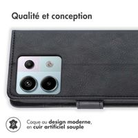 imoshion Étui de téléphone portefeuille Luxe Xiaomi Redmi Note 13 Pro (5G) / Poco X6 - Noir