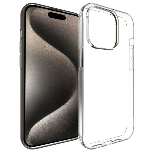 Accezz Coque Clear iPhone 15 Pro - Transparent