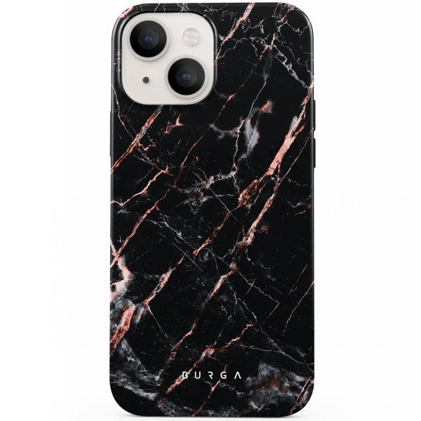 Burga Coque arrière Tough iPhone 14 - Rose Gold Marble