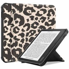 imoshion Étui de liseuse portefeuille design Pliable Kobo Libra Colour - Leopard