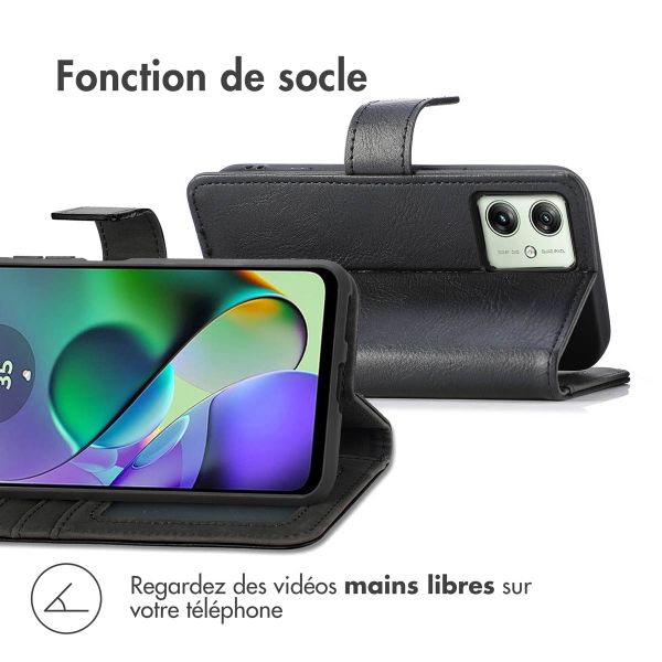 imoshion Étui de télephone portefeuille Motorola Moto G54 - Noir