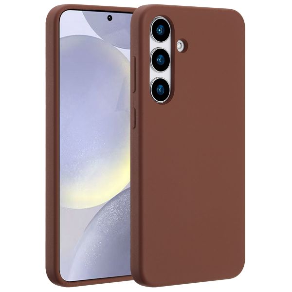 Accezz Coque Liquid Silicone avec MagSafe Samsung Galaxy S25 Plus - New Tea Brown