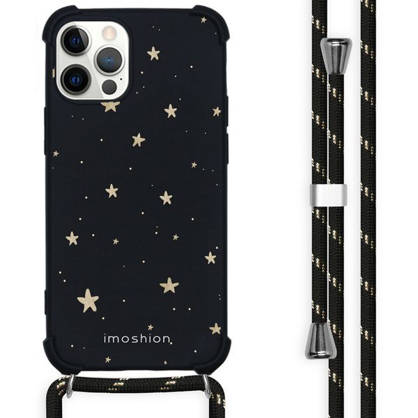 imoshion Coque Design avec cordon iPhone 12 (Pro) - Stars Gold