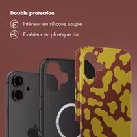 Selencia Coque arrière Vivid avec MagSafe Apple iPhone 16 - Moo'd Olive Dust