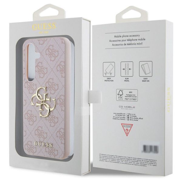 Guess Coque 4G Metal Logo Backcover Samsung Galaxy S24 Plus - Rose