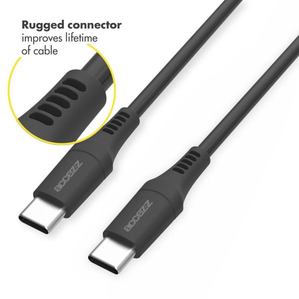 Accezz Câble USB-C vers USB-C Samsung Galaxy S8 - 2 mètres - Noir