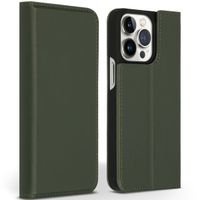 Accezz Étui de téléphone Slim Folio en cuir de qualité supérieure Apple iPhone 13 Pro - Vert