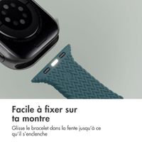 imoshion Bracelet en silicone tressé Apple Watch Series 1 à 10 / SE / Ultra (2) (44/45/46/49 mm) - Vert foncé