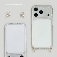 Selencia Coque arrière avec crochets amovibles Apple iPhone 17 Pro Max - Transparent