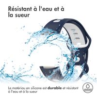 imoshion Bracelet sportif en silicone Fitbit Charge 5 / Charge 6 - Bleu / Blanc