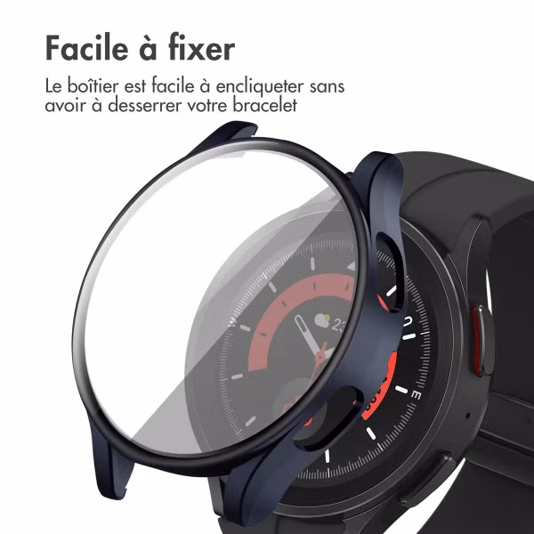 imoshion Coque rigide à couverture complète Samsung Galaxy Watch 4 - 44 mm - Bleu foncé