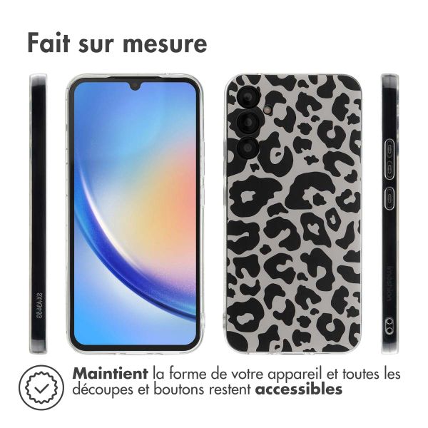 imoshion Coque Design Samsung Galaxy A34 (5G) - Leopard Transparent