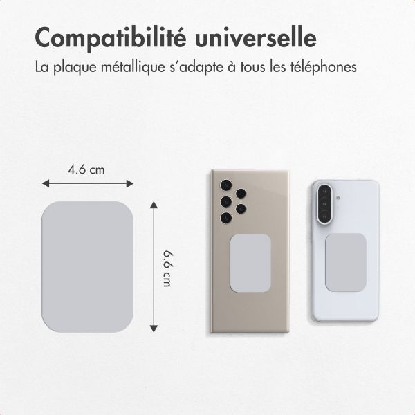 imoshion Lot de 2 plaques métalliques pour support magnétique - Gris